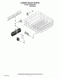 LOWER RACK PARTS Diagram and Parts List for KUDS30FXPA2  KitchenAid Dishwasher