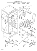 LINER Diagram and Parts List for RT14BKYFN02  Whirlpool Refrigerator