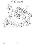 DOOR AND LATCH Diagram and Parts List for KUDP220T1  KitchenAid Dishwasher