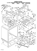 LINER Diagram and Parts List for GR2SHKXKQ00  Whirlpool Refrigerator