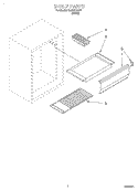 SHELF Diagram and Parts List for EL02CCXJW  Whirlpool Refrigerator