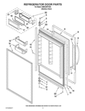 REFRIGERATOR DOOR PARTS Diagram and Parts List for KBRC36FTS04  KitchenAid Refrigerator