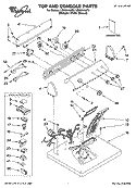 TOP AND CONSOLE PARTS Diagram and Parts List for LGR5644JT3  Whirlpool Dryer