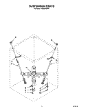 SUSPENSION Diagram and Parts List for LCR5244AN1  Whirlpool Washer