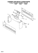CABINET AND INSTALLATION PARTS Diagram and Parts List for YGH8155XMB2  Whirlpool Microwave