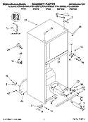 CABINET PARTS Diagram and Parts List for KTRA19EMBL00  KitchenAid Refrigerator