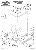 CABINET PARTS Diagram and Parts List for IS25CGXTD00  Inglis Refrigerator
