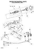 MOTOR AND CONTROL PARTS Diagram and Parts List for KSM103  KitchenAid Mixer