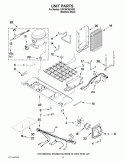 UNIT PARTS Diagram and Parts List for GSF26C5EXS03  Whirlpool Refrigerator