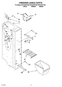 FREEZER LINER Diagram and Parts List for ED22GWXFT05  Whirlpool Refrigerator