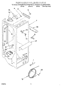 REFRIGERATOR LINER Diagram and Parts List for KSRS25IHBT02  KitchenAid Refrigerator