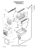 ICEMAKER PARTS Diagram and Parts List for GX2FHDXVY07  Whirlpool Refrigerator