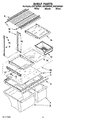 SHELF PARTS, OPTIONAL PARTS Diagram and Parts List for ET8FTEXSQ01  Whirlpool Refrigerator
