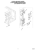 LATCH BOARD Diagram and Parts List for MT4140SKT0  Whirlpool Microwave