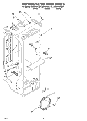 REFRIGERATOR LINER Diagram and Parts List for GC5SHAXLQ01  Whirlpool Refrigerator