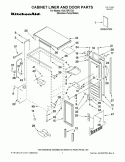 CABINET LINER AND DOOR PARTS Diagram and Parts List for KUIC15PLTS4  KitchenAid Ice Maker