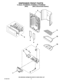 DISPENSER FRONT PARTS Diagram and Parts List for KFIS29BBBL00  KitchenAid Refrigerator