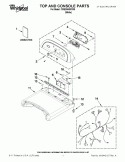 TOP AND CONSOLE PARTS Diagram and Parts List for YWED8400YW0  Whirlpool Dryer