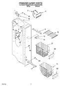 FREEZER LINER Diagram and Parts List for KSRD22FKBT01  KitchenAid Refrigerator