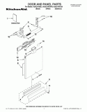 DOOR AND PANEL PARTS Diagram and Parts List for KUDC10IXBL4  KitchenAid Dishwasher