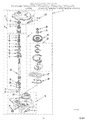 GEARCASE Diagram and Parts List for LST8244AN0  Whirlpool Washer