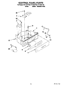 CONTROL PANEL PARTS Diagram and Parts List for GI15NDXTB0  Whirlpool Ice Maker