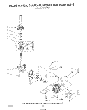 BRAKE, CLUTCH, GEARCASE, MOTOR AND PUMP Diagram and Parts List for LA5430XTN0  Whirlpool Washer