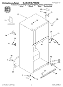 CABINET PARTS Diagram and Parts List for KTRC19KKSS03  KitchenAid Refrigerator