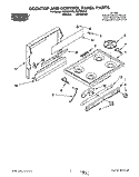 COOKTOP AND CONTROL PANEL, LITERATURE Diagram and Parts List for FGP325AL0  Roper Range