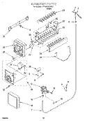 ICE MAKER, OPTIONAL Diagram and Parts List for 7ED25DQXFW02  Whirlpool Refrigerator