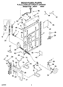 REAR PANEL PARTS Diagram and Parts List for KAWS850LE2  KitchenAid Washer