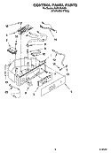 CONTROL PANEL PARTS Diagram and Parts List for KUIS185JSS3  KitchenAid Ice Maker