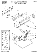 TOP AND CONSOLE, LIT/OPTIONAL Diagram and Parts List for RGL4632BL3  Roper Dryer