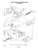 AIR FLOW AND CONTROL Diagram and Parts List for AR0700XT1  Whirlpool Air Conditioner