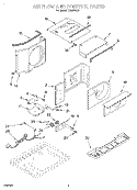 AIR FLOW AND CONTROL Diagram and Parts List for CA8WR90  Crosley Air Conditioner