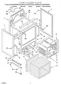 OVEN CHASSIS Diagram and Parts List for KERC507HAL2  KitchenAid Range