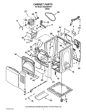 CABINET PARTS Diagram and Parts List for WGD8200YW1  Whirlpool Dryer