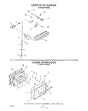 UPPER OVEN BURNER/LOWER OVEN DOOR Diagram and Parts List for H6358L0  Roper Range