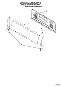 BACKGUARD PARTS Diagram and Parts List for SF3020EKQ4  Whirlpool Range