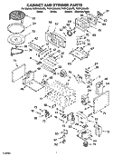 CABINET AND STIRRER PARTS Diagram and Parts List for YKEHC309JB5  KitchenAid Microwave Oven Combo