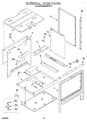 EXTERNAL OVEN Diagram and Parts List for SS363BETT4  Whirlpool Range