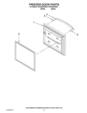 FREEZER DOOR PARTS Diagram and Parts List for KFCS22EVBL4  KitchenAid Refrigerator
