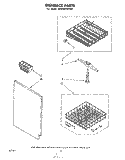 DISHRACK Diagram and Parts List for GDU3024XLW0  Whirlpool Dishwasher