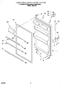 REFRIGERATOR DOOR Diagram and Parts List for RT18BKXDN00  Roper Refrigerator