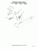 CONTROL PANEL PARTS Diagram and Parts List for KUDS40CVSS1  KitchenAid Dishwasher
