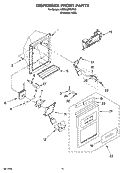 DISPENSER FRONT PARTS Diagram and Parts List for KSRX22FSST02  KitchenAid Refrigerator