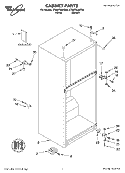 CABINET, LITERATURE Diagram and Parts List for ET8GTKXKT00  Whirlpool Refrigerator