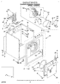 SECTION Diagram and Parts List for LER5624BN0  Whirlpool Dryer