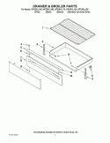 DRAWER & BROILER PARTS Diagram and Parts List for WFG361LVT0  Whirlpool Range