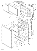 DOOR Diagram and Parts List for ET21GKXGW01  Whirlpool Refrigerator